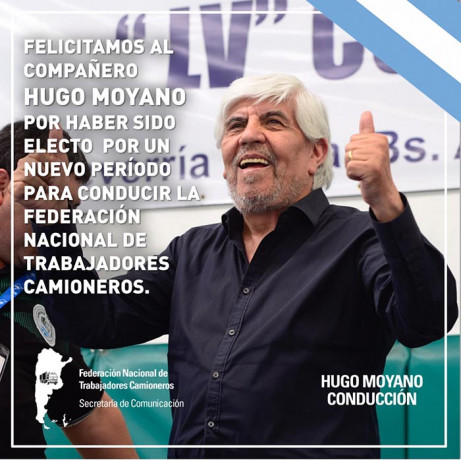 Felicitaciones cro. Hugo Moyano
